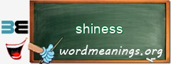 WordMeaning blackboard for shiness